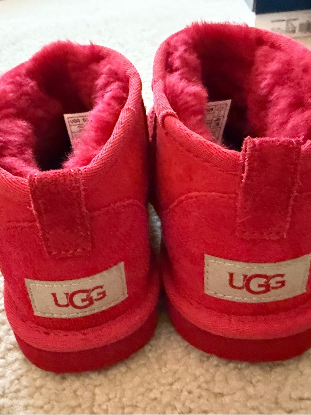UGG Kids Red Shearling Lined Boot